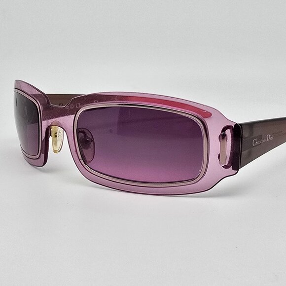 Christian Dior Working Girl 82H Purple Rose Gold Frame Purple Lens Sunglasses - Picture 1 of 12